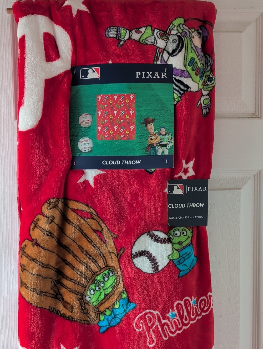 Pixar Toy Story X MLB Philadelphia Phillies Cloud Throw Blanket NWT ⚾⚾⚾